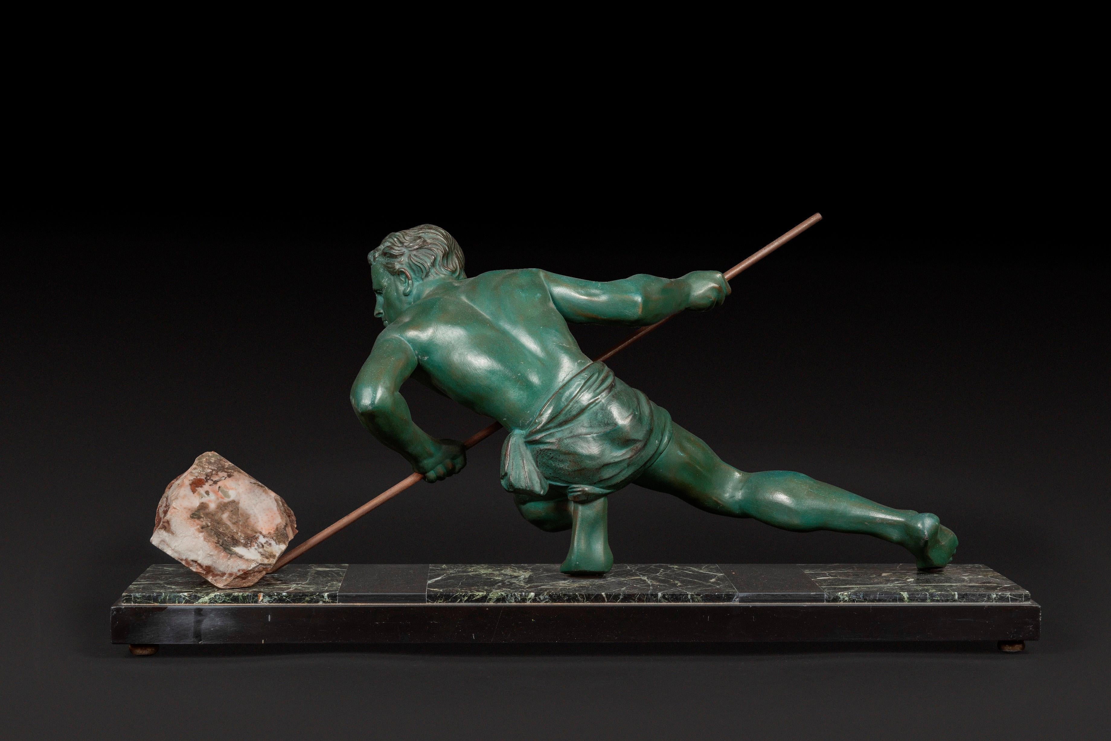 Svizzero Attribuito a GUSTAVE LOUIS BUCHET (1888-1963) Statua in bronzo 