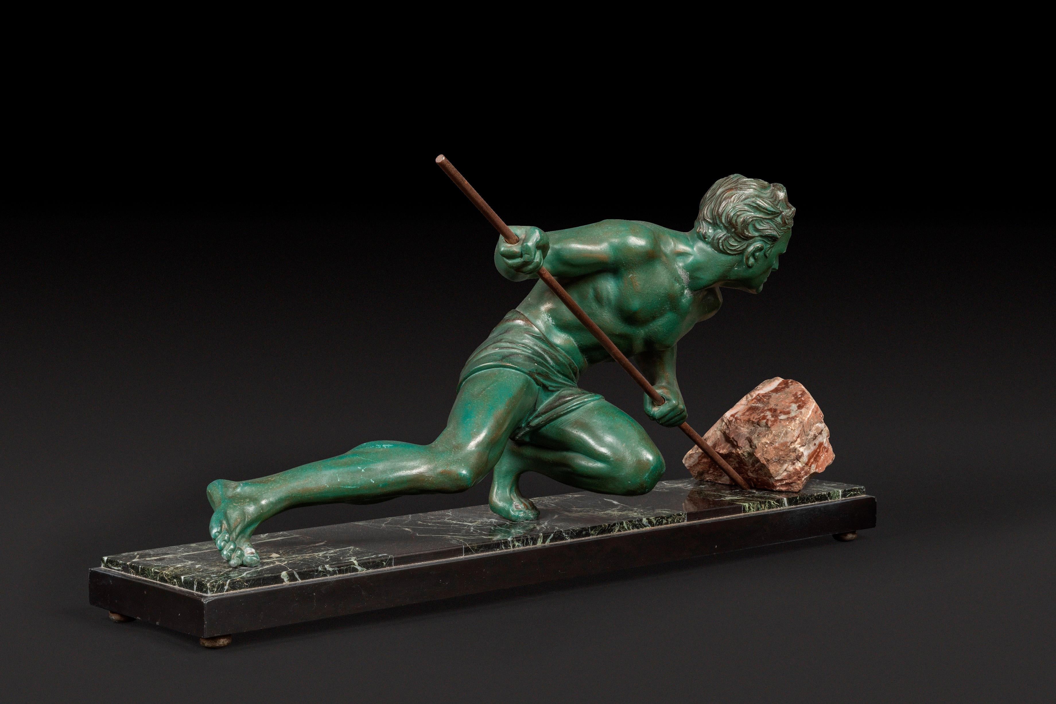 XX secolo Attribuito a GUSTAVE LOUIS BUCHET (1888-1963) Statua in bronzo 