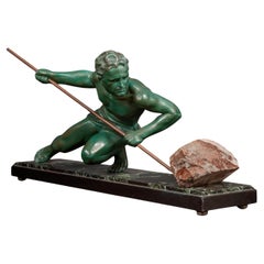 Attributed to GUSTAVE LOUIS BUCHET (1888-1963) Bronze statue "L'EFFORT"