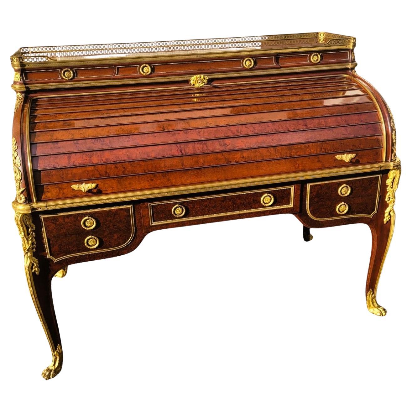 After H Dasson, Cylinder Desk, 19th Century