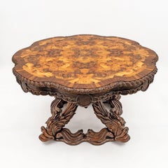 Attributed to Henry Eyles Victorian Walnut Center Table England Mid-19th Century