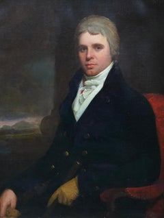 Portrait of Charles Stewart Parker - British 18thC art Old Master oil painting
