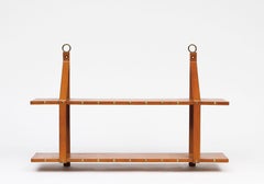 Attributed to Jacques Adnet, Leather Bookshelf, circa 1950