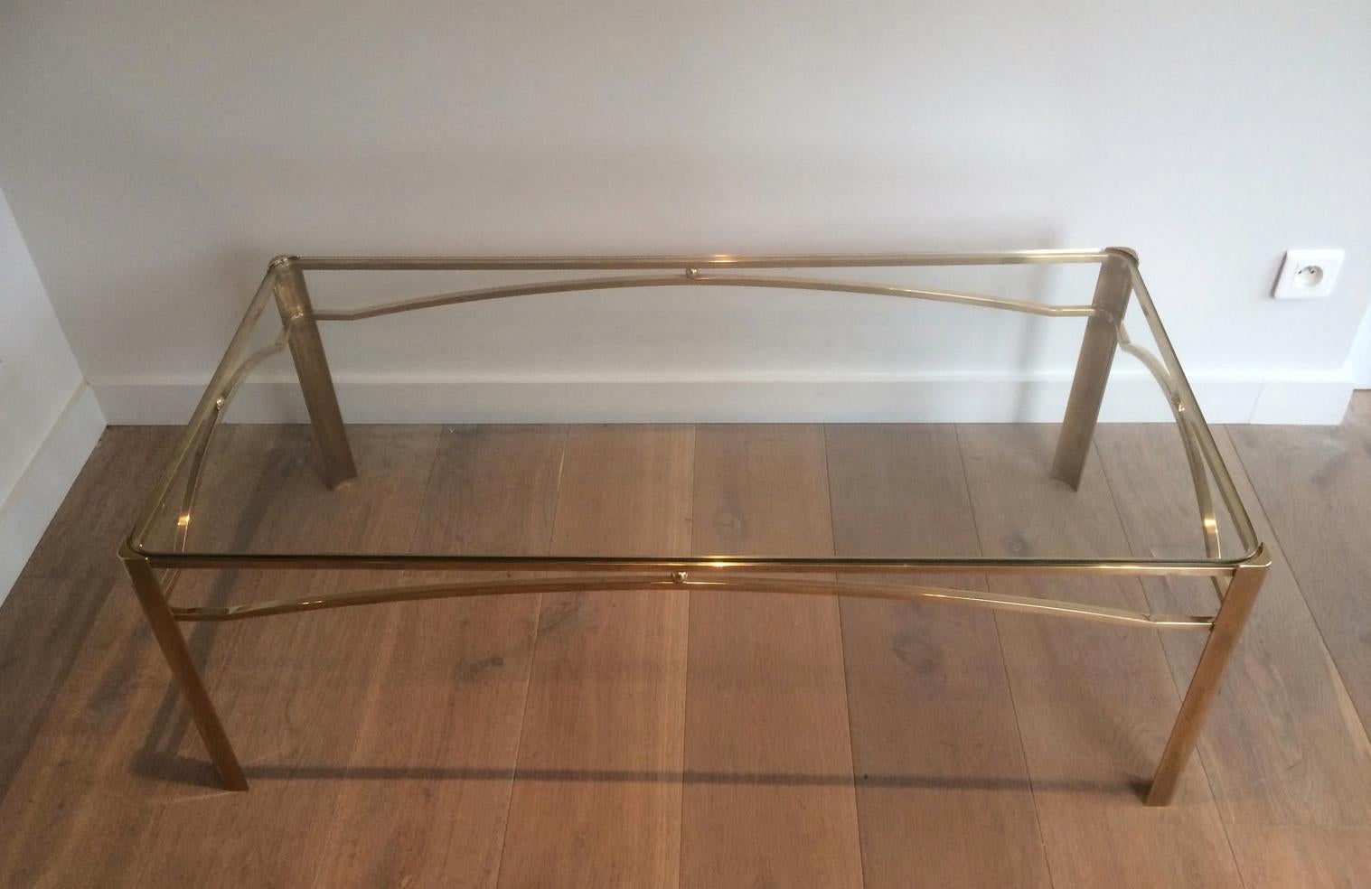 Mid-Century Modern Attributed to Jacques Quinet, Bronze Coffee Table