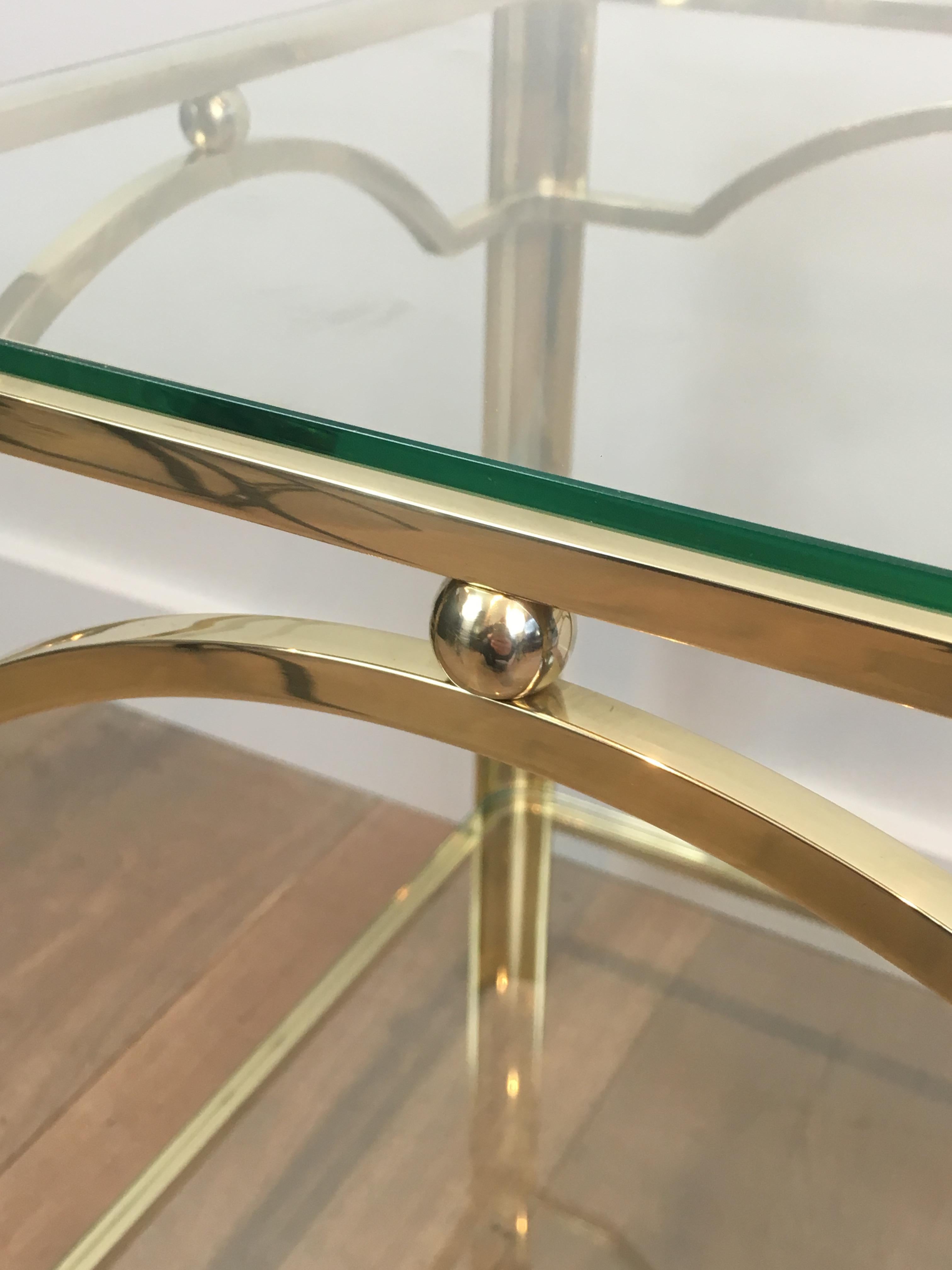 Attributed to Jacques Quinet, Bronze Side Table, circa 1970 1