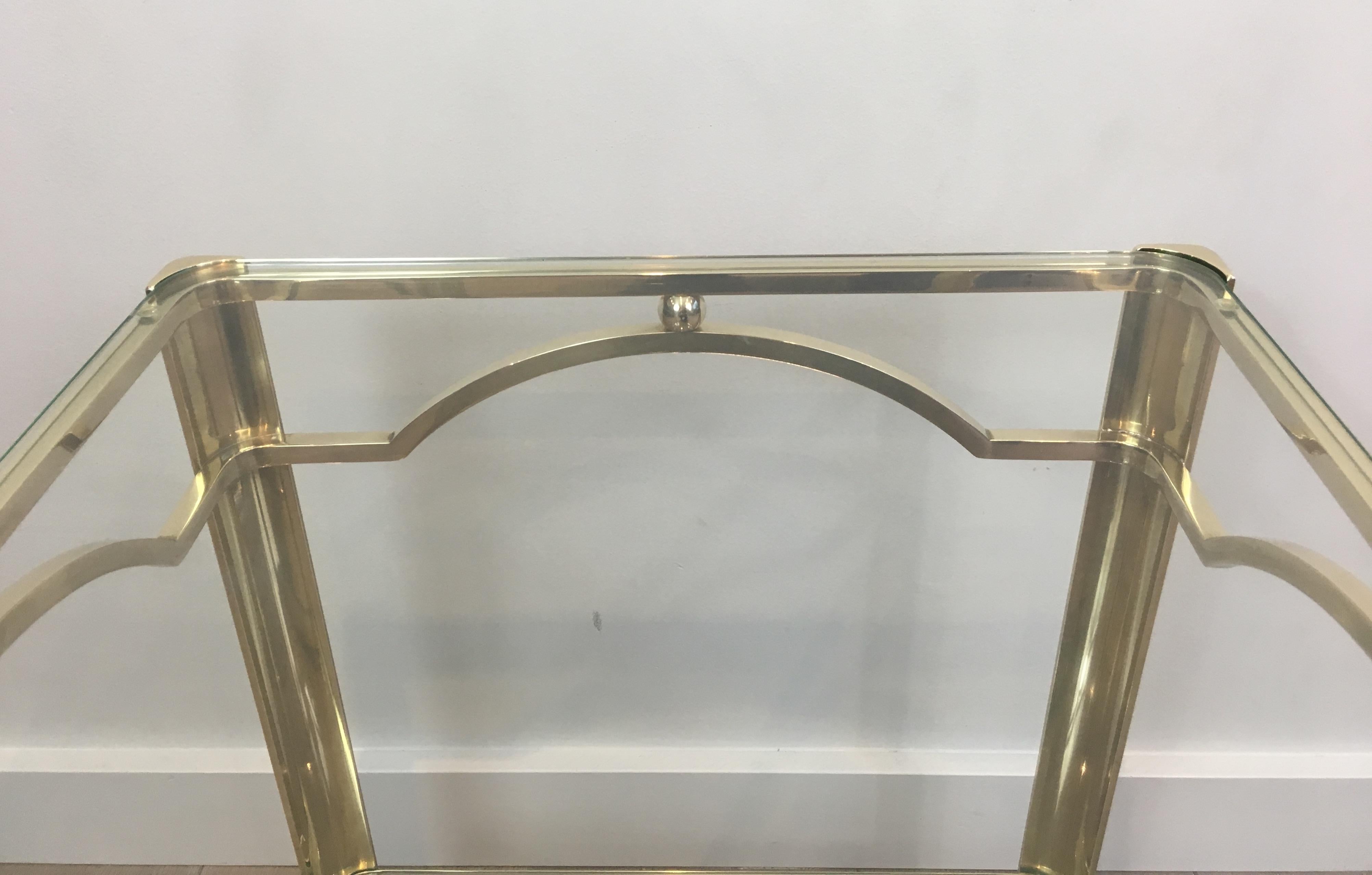 Attributed to Jacques Quinet, Bronze Side Table, circa 1970 3