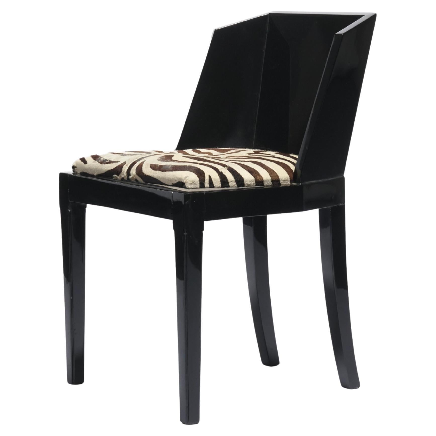 Attributed to Jean Dunand, Set of Six Wooden Chairs, 1920s For Sale