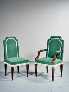 Attribué à Jean-Maurice Rothschild, Suite de sept sièges Art Déco en acajou