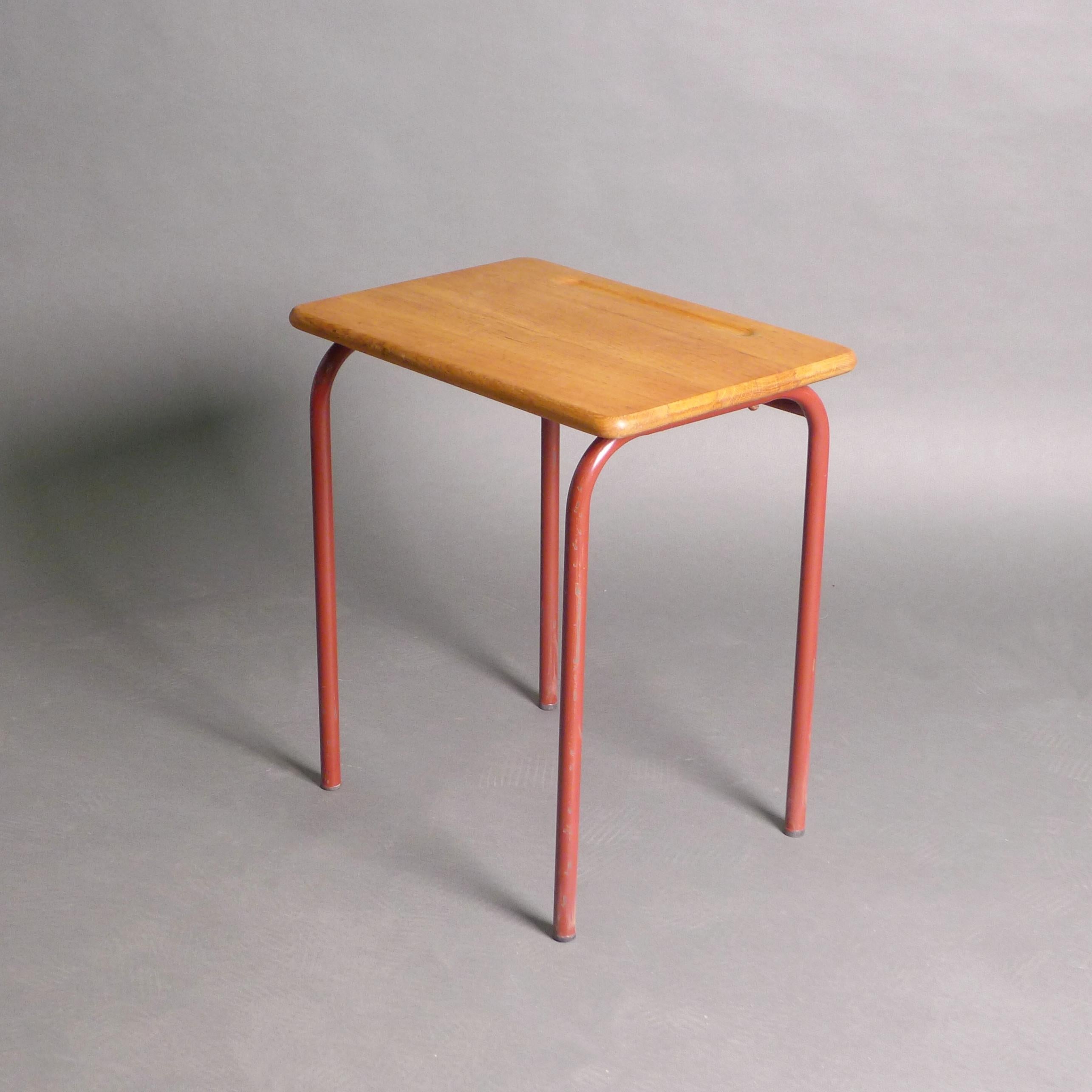 French Attributed to Jean Prouvé, Child's School Desk, suitable for use as side table