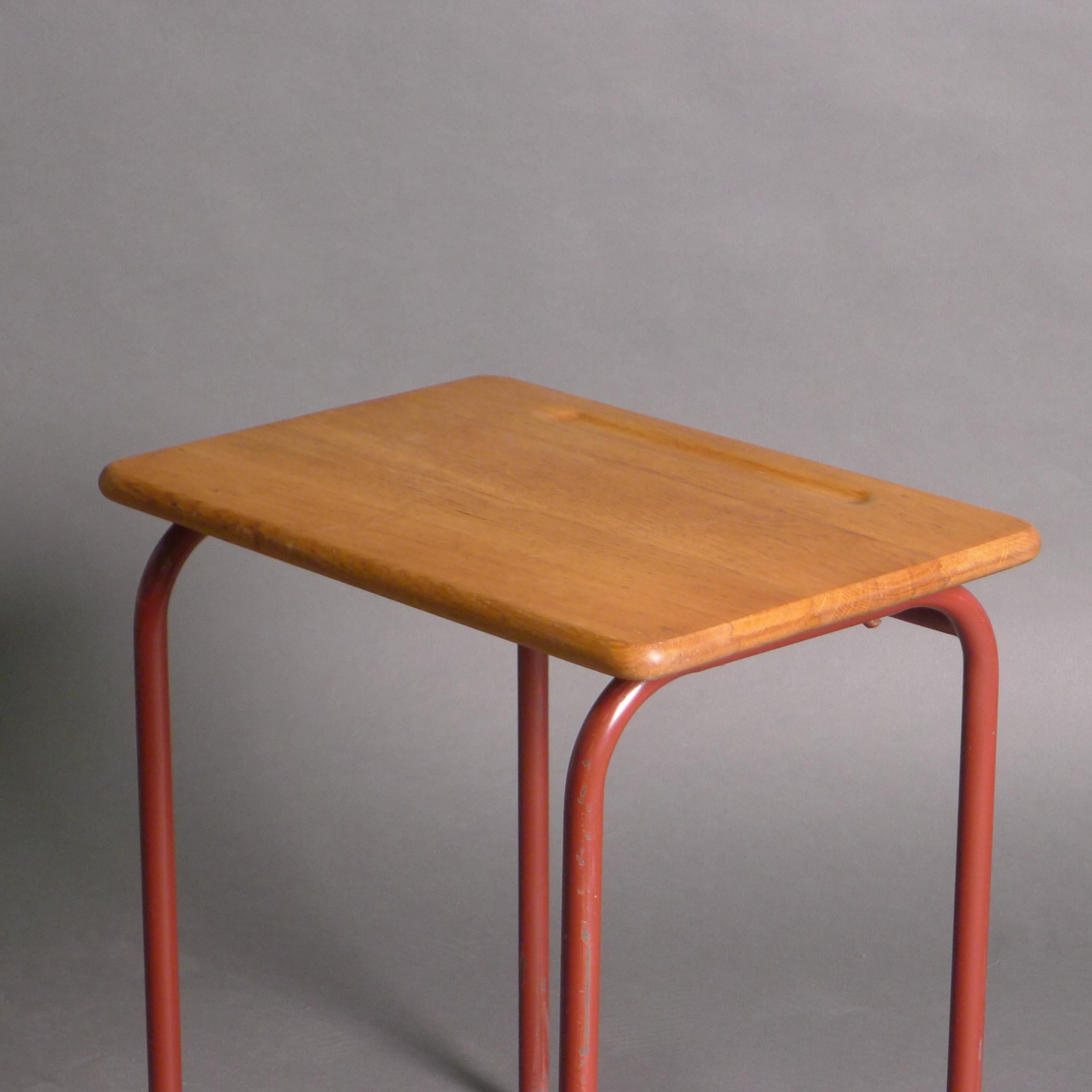 Attributed to Jean Prouvé, Child's School Desk, suitable for use as side table In Fair Condition In Wargrave, Berkshire