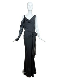 Attributed to JOHN GALLIANO or CHRISTIAN DIOR 2002 Vintage Silk Evening Gown