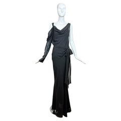 Attributed to JOHN GALLIANO or CHRISTIAN DIOR 2002 Vintage Silk Evening Gown