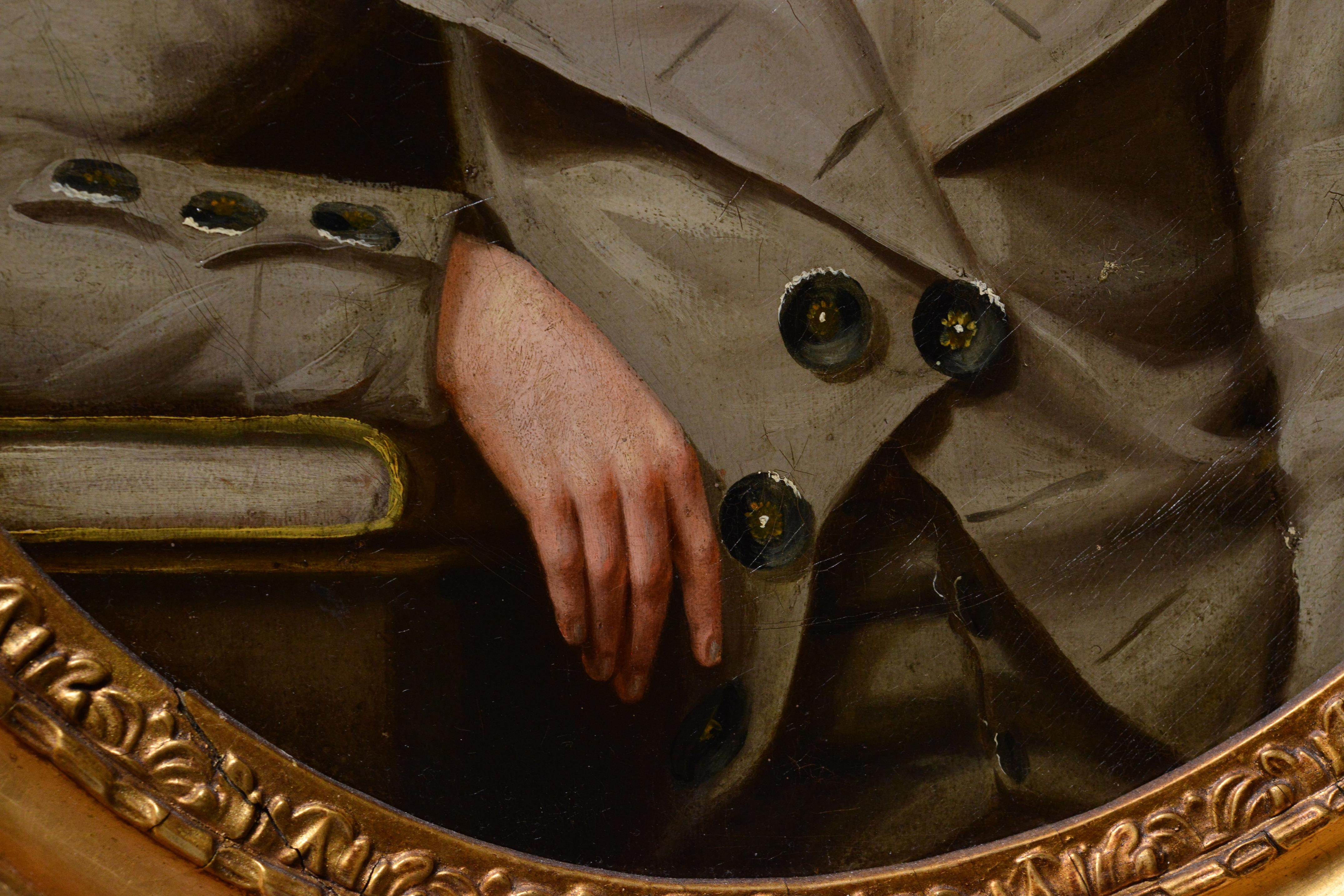 Portrait d'un adolescent étudiant, peinture à l'huile du 18e siècle par un maître britannique en vente 1