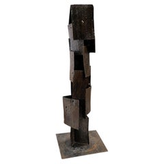 Attributed to KELY (Justin Kabré) Large Brutalist Welded Steel Sculpture, 20th