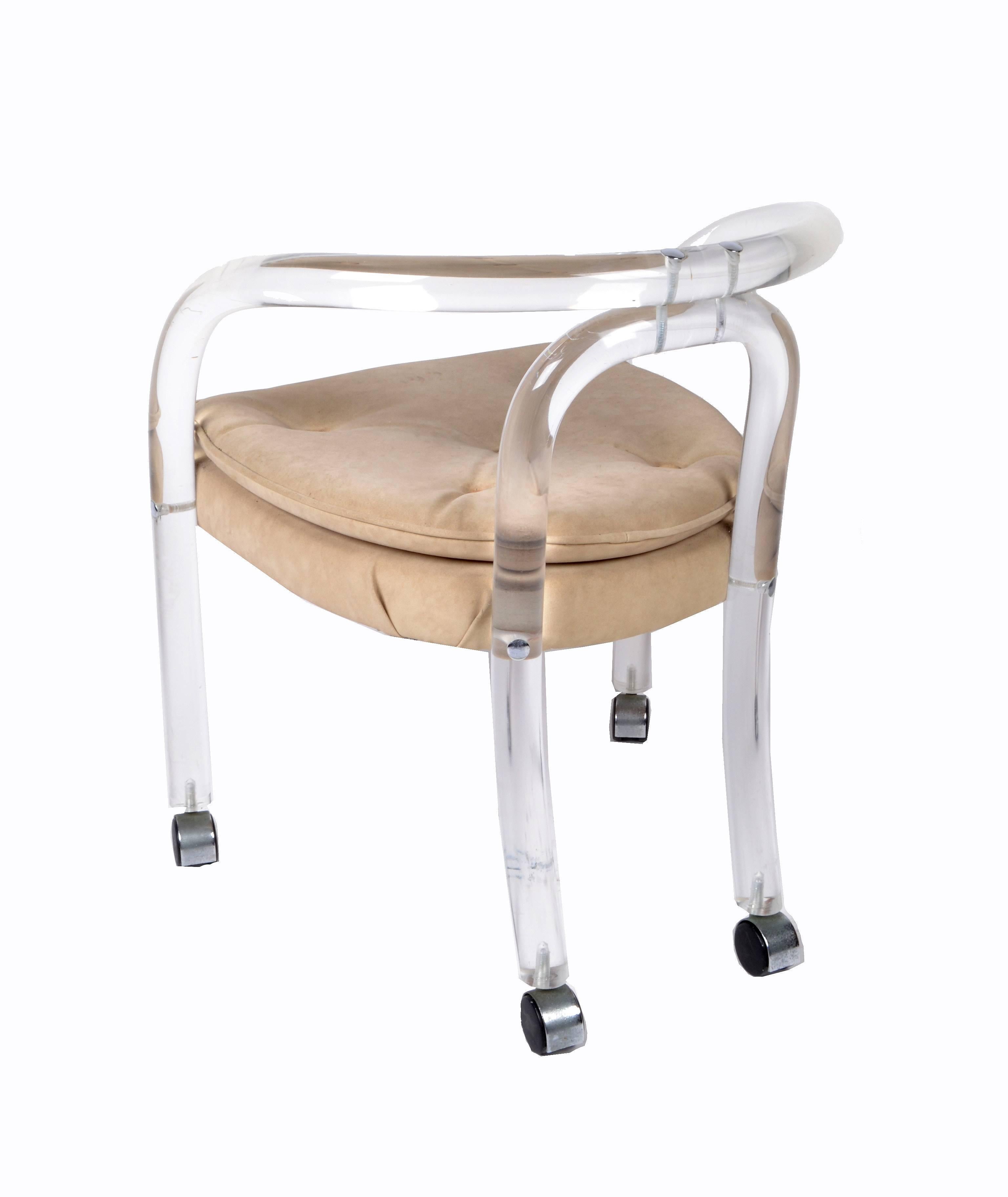 lucite desk chair