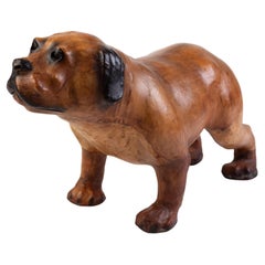 Attributed to Liberty & Co Early 20th C Country House Leather Dog Footstool