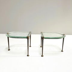 Attributed to Lothar Klute, set of two half-rounded coffee tables, 1980