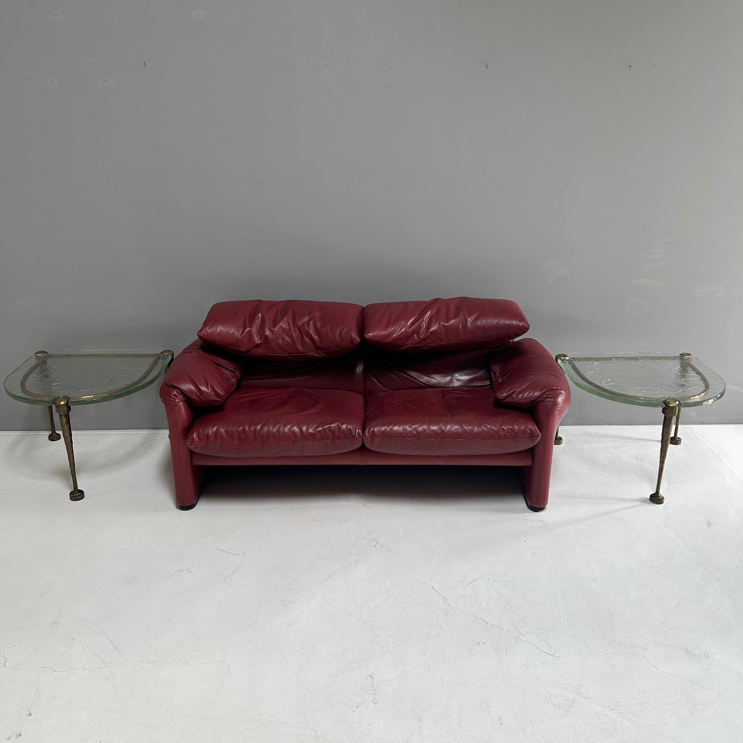 Attributed to Lothar Klute, set of two half-rounded coffee tables, 1980 For Sale 4