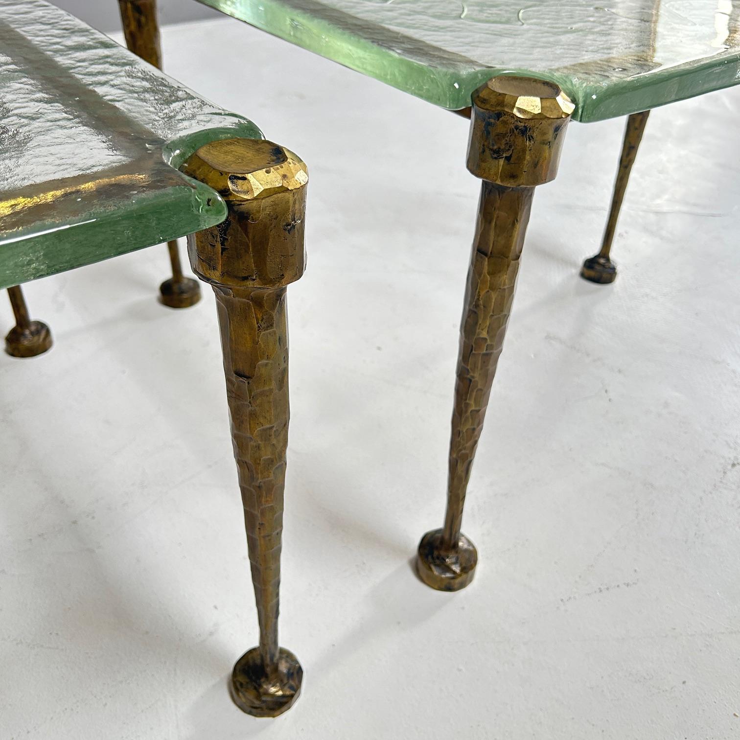 Attributed to Lothar Klute, set of two half-rounded coffee tables, 1980 In Good Condition For Sale In Saarbrücken, SL