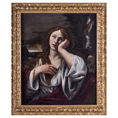 Attribuita a Ludovico Carracci (1555 - 1619) La Maddalena penitente nel deserto