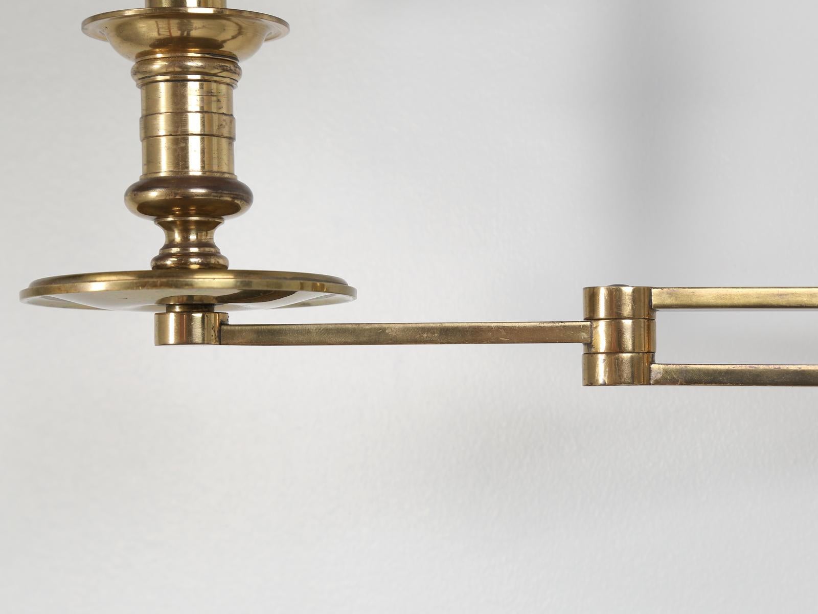 Attributed to Maison Jansen Articulated Brass Wall Lights, Sconces circa 1940's 5