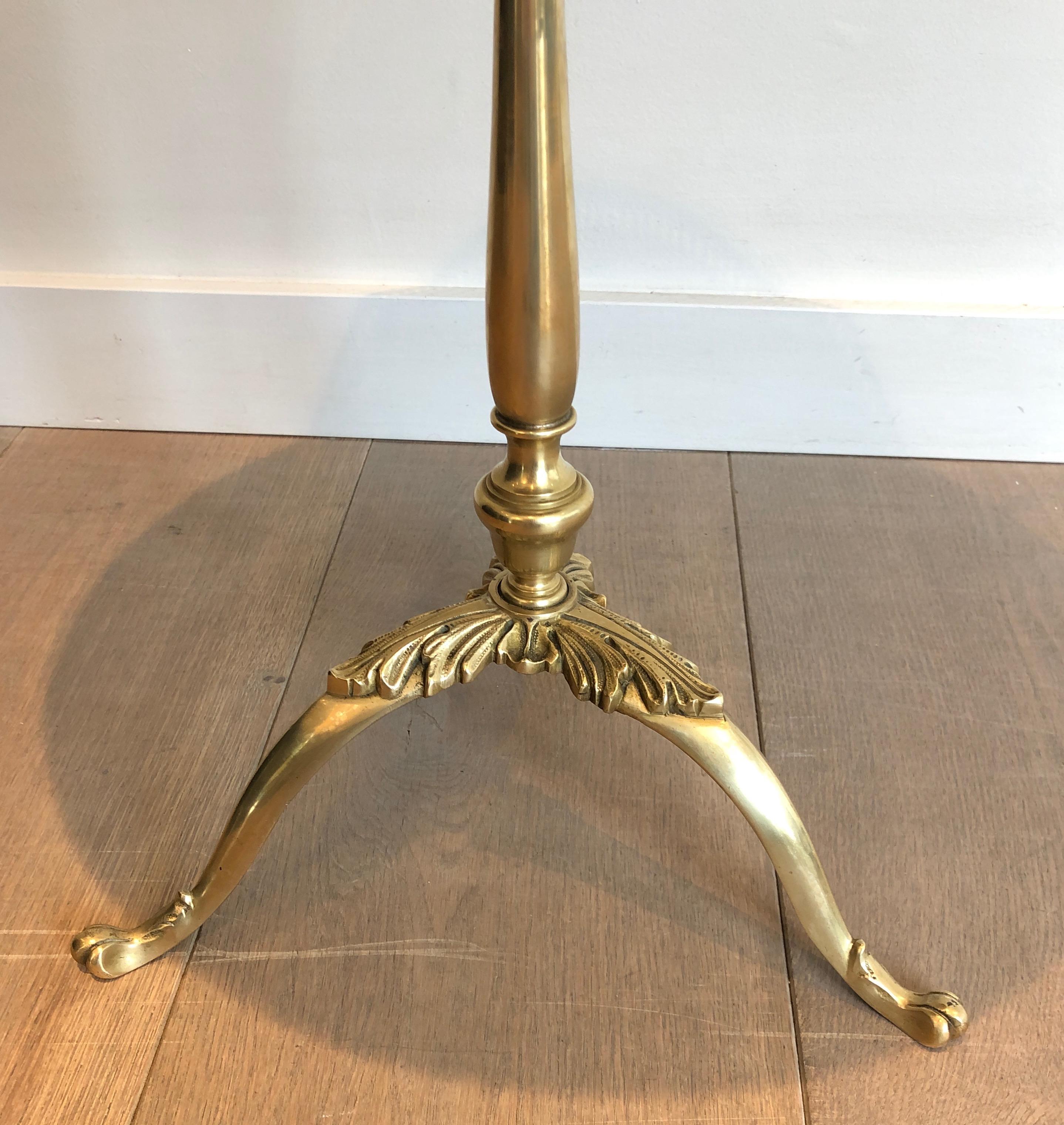 Attributed to Maison Jansen, Neoclassical Style Brass and Mahogany Side Table 10