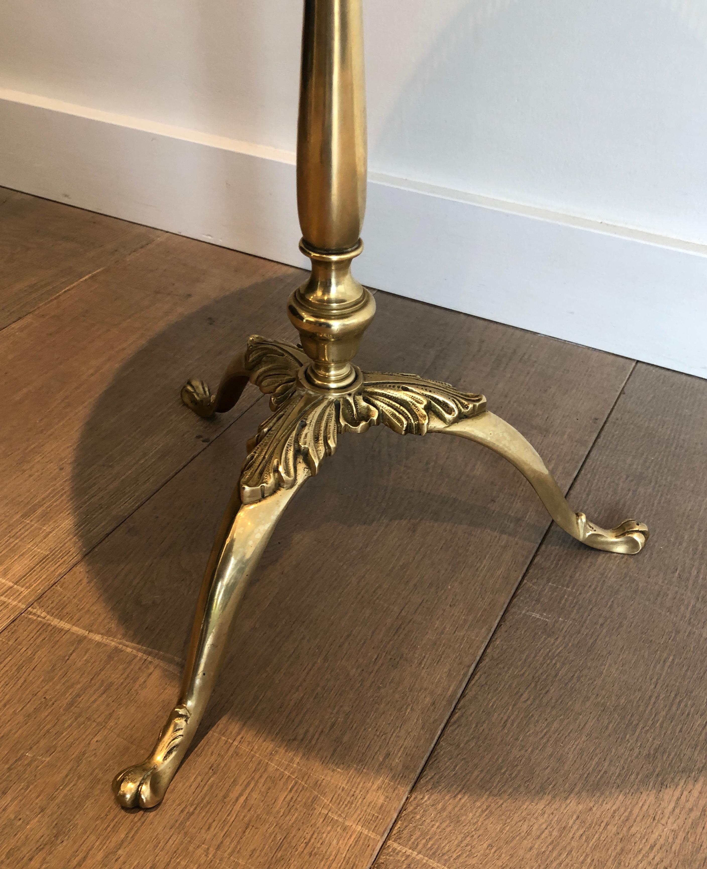 Attributed to Maison Jansen, Neoclassical Style Brass and Mahogany Side Table 11