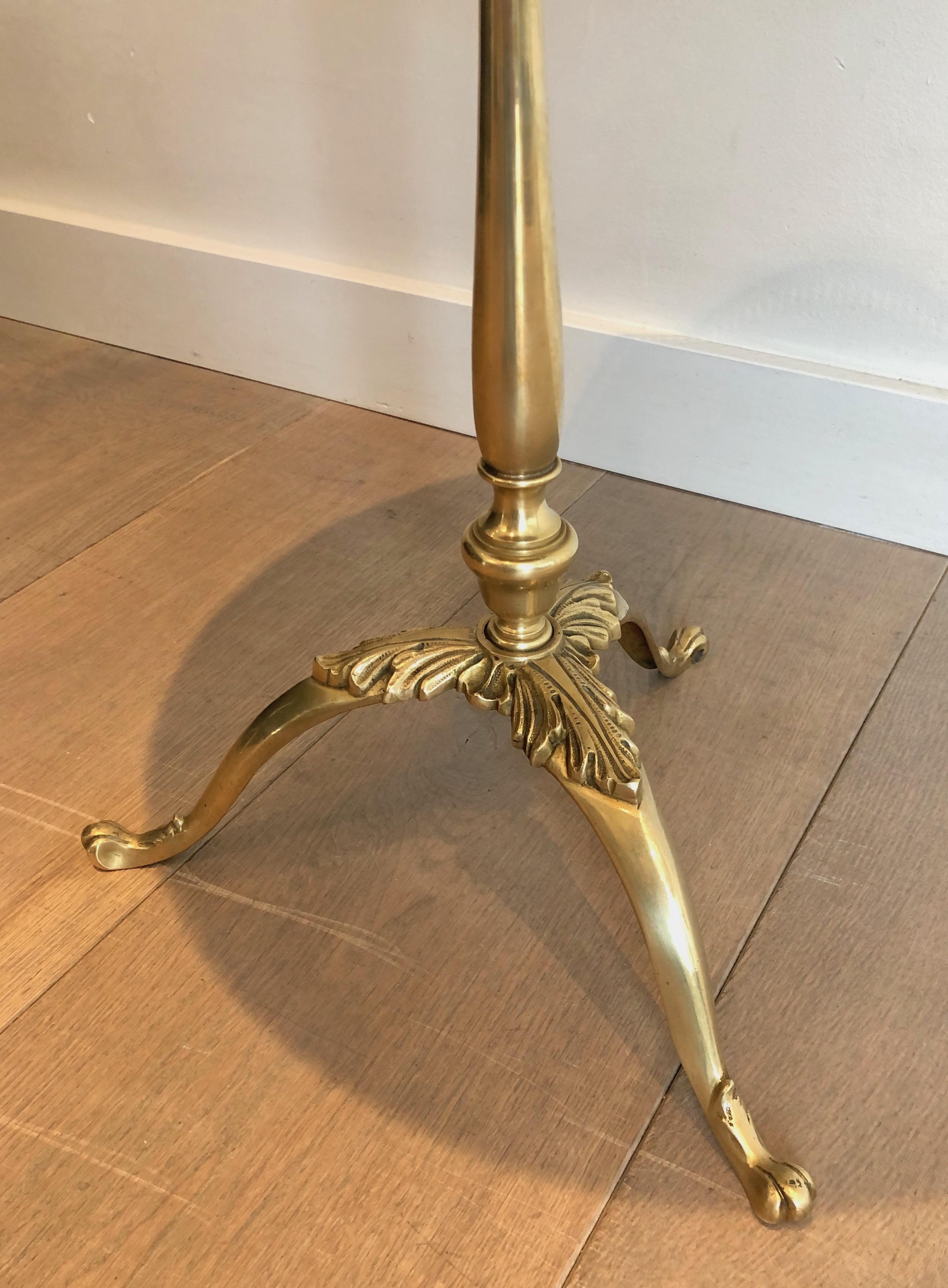 Attributed to Maison Jansen, Neoclassical Style Brass and Mahogany Side Table 2