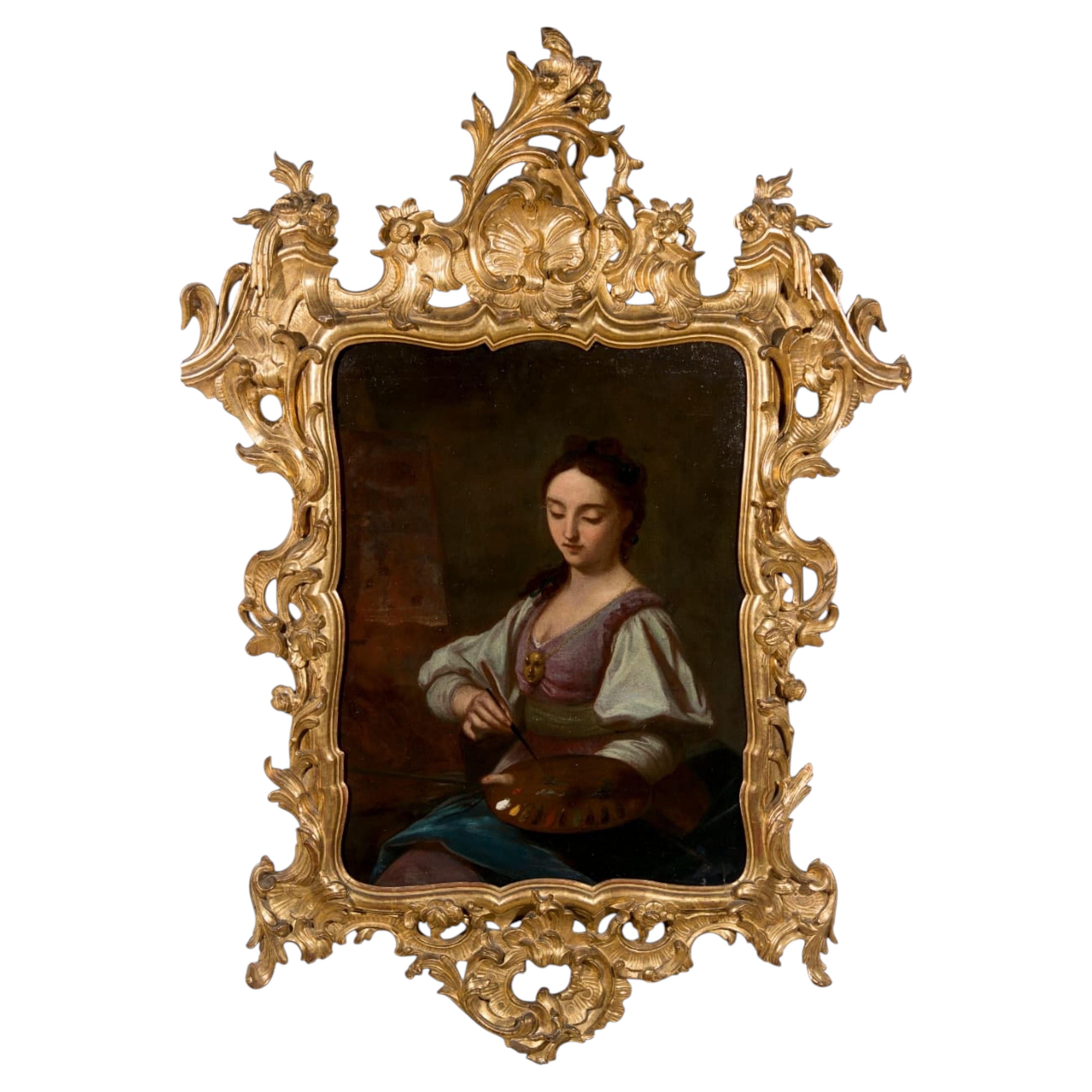Attributed to Maria Luigia Raggi Portrait 18th Century For Sale