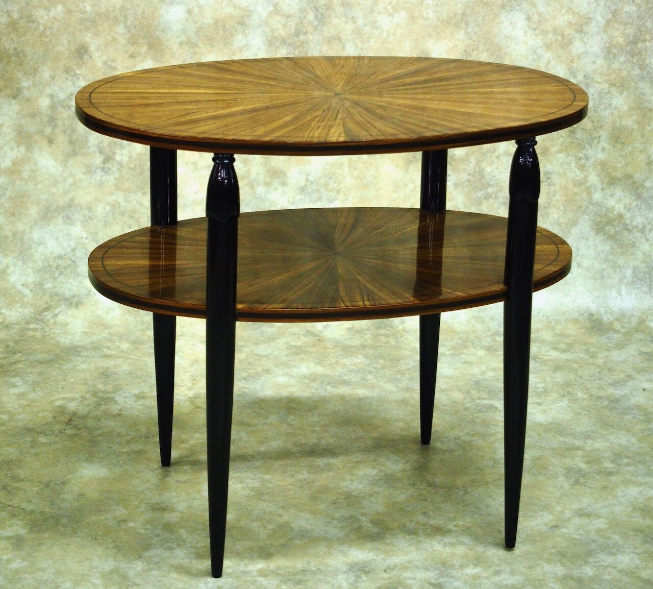 Art Deco 'Attributed to' Maurice Dufrene Oval Two-Tiered Table