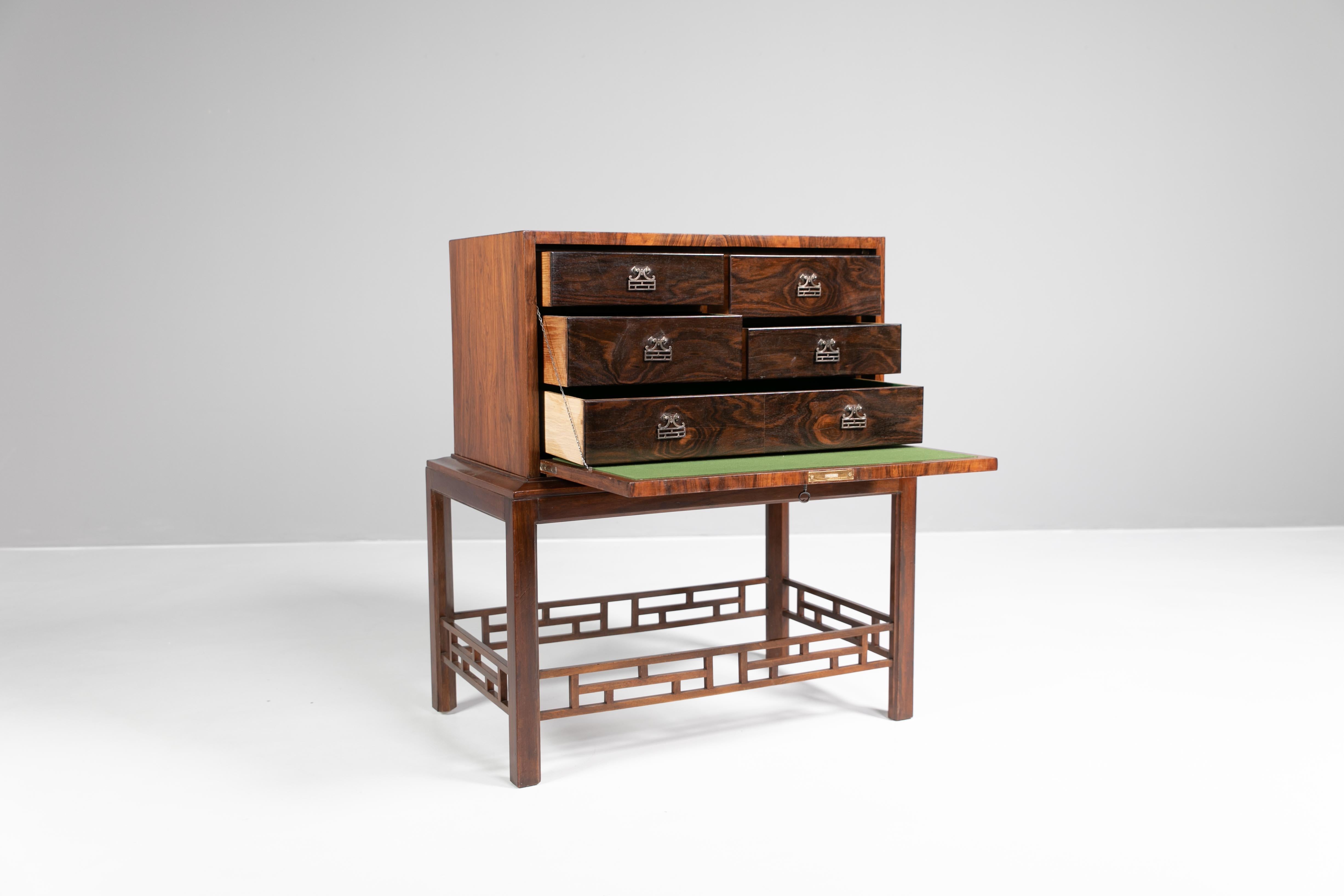 Early 20th Century Attributed to Max Wiederanders, Small Drawer Cabinet, 1920 For Sale