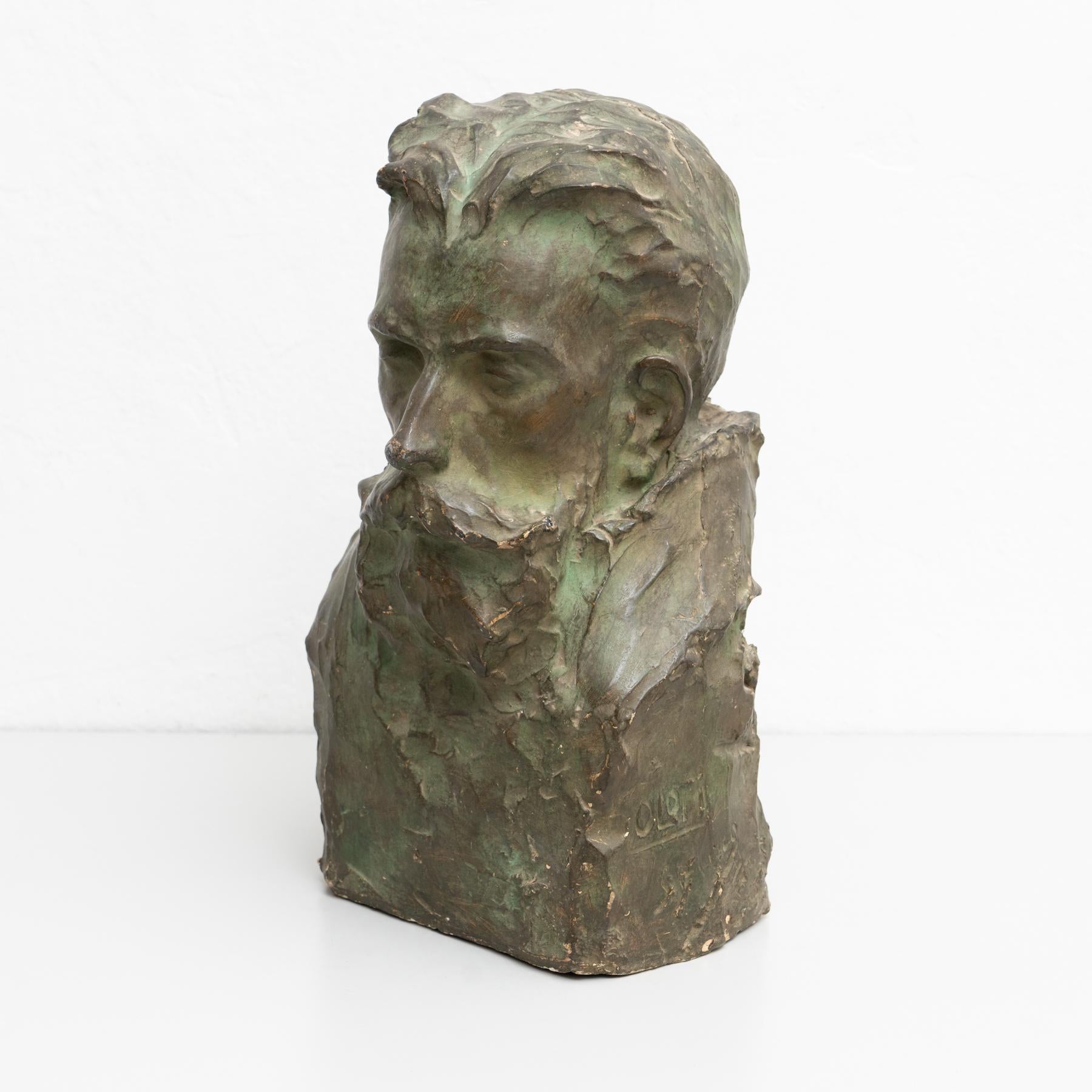 Attributed to Miquel Blay Plaster Bust Plaster Sculpture, circa 1914 4