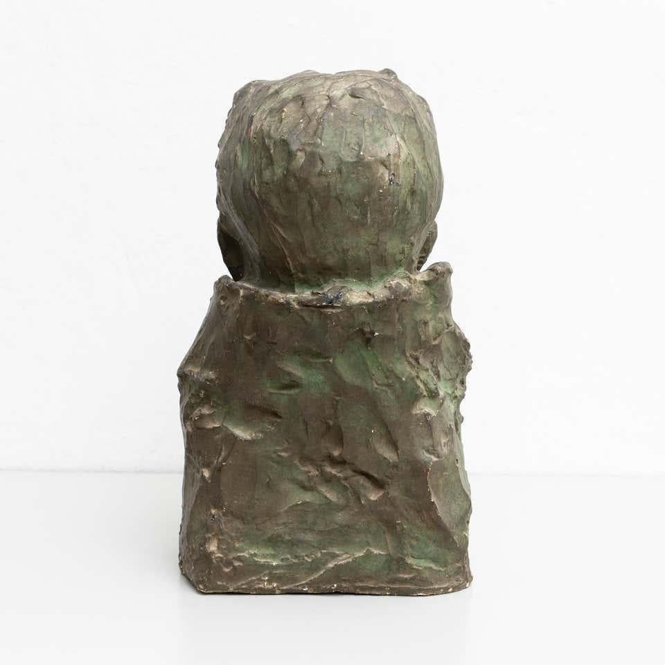 Sculpture de buste en plâtre attribuée à Miquel Blay, circa 1930 en vente 1