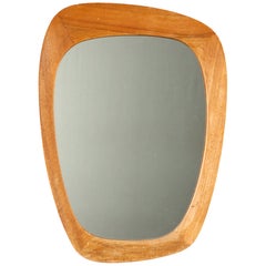Attribué à Östen Kristiansson pour Vittsjömöbel, miroir mural en teck, Suède, 196