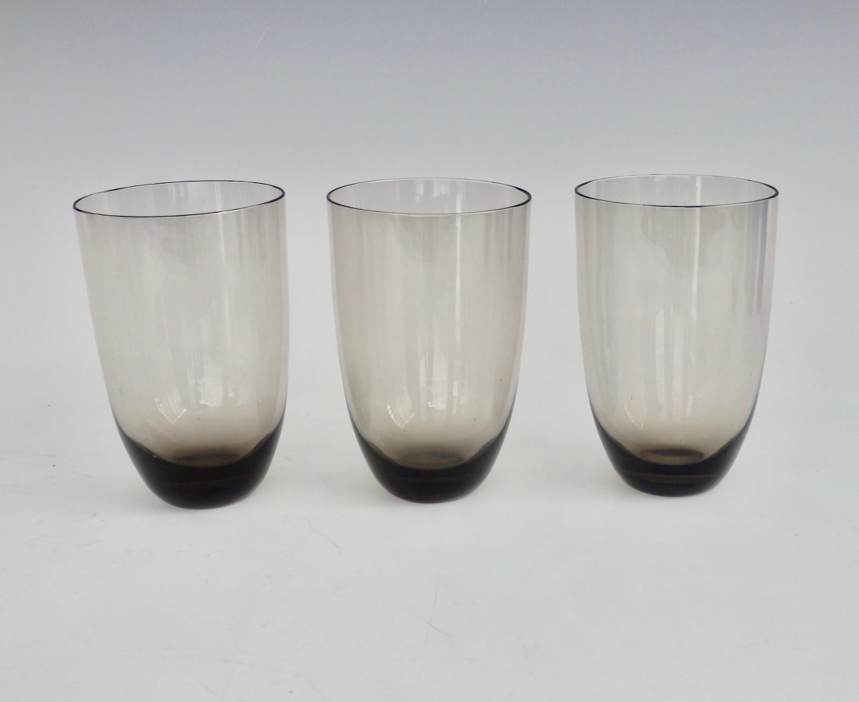Mid-Century Modern Attributed to Per Lutken for Holmegaard Six Cocktail or Water Glasses For Sale