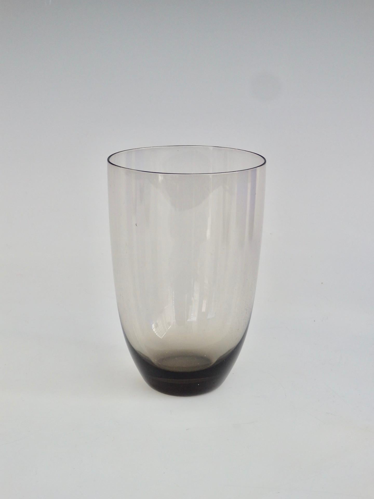 20th Century Attributed to Per Lutken for Holmegaard Six Cocktail or Water Glasses For Sale