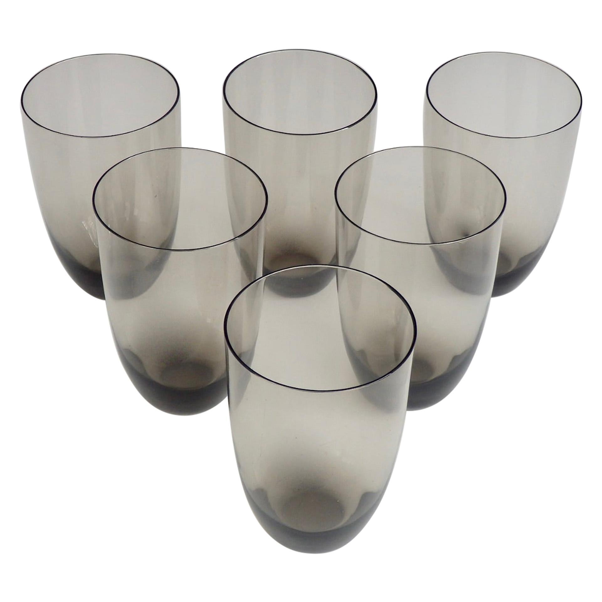 Attributed to Per Lutken for Holmegaard Six Cocktail or Water Glasses For Sale