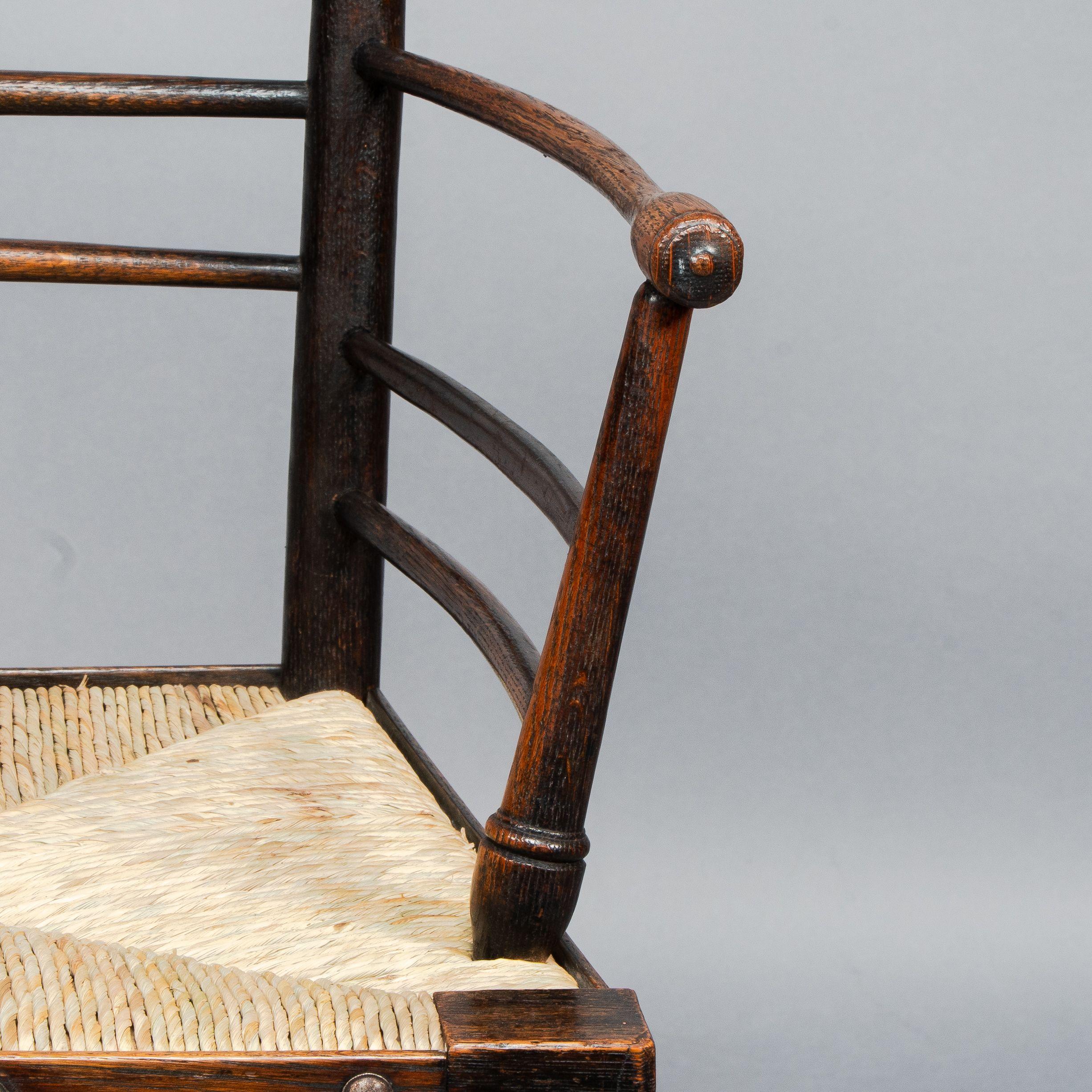 Attributed to Philip Webb Rare pair of large Sussex Armchairs, fully restored For Sale 8