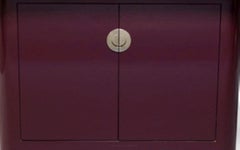 Attributed to Pierre Cardin Burgundy Lacquered Sideboard