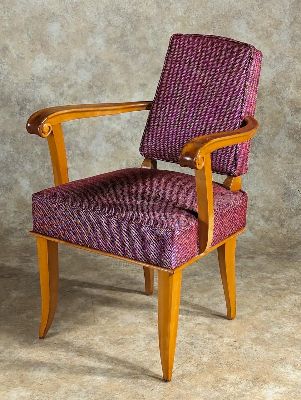 Art Deco Attributed to Pierre Lardin, pair of armchairs For Sale