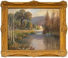 Idillio estivo vicino a San Antonio Rolla Sims Taylor Paesaggio a olio, Arte del XX secolo