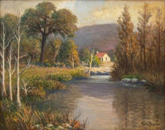 Summer Idyll Near San Antonio Rolla Sims Taylor Oil Landscape, 20th Century Art