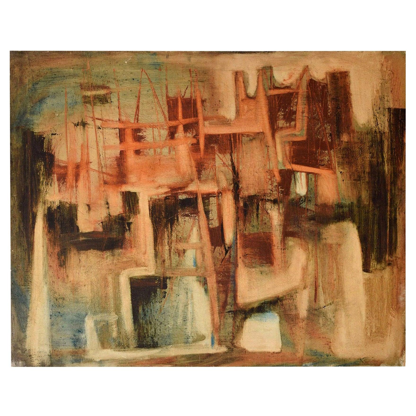 Attributed to Sadanand K. Bakre, Indian Artist, Venetian Cityscape, 1950s For Sale