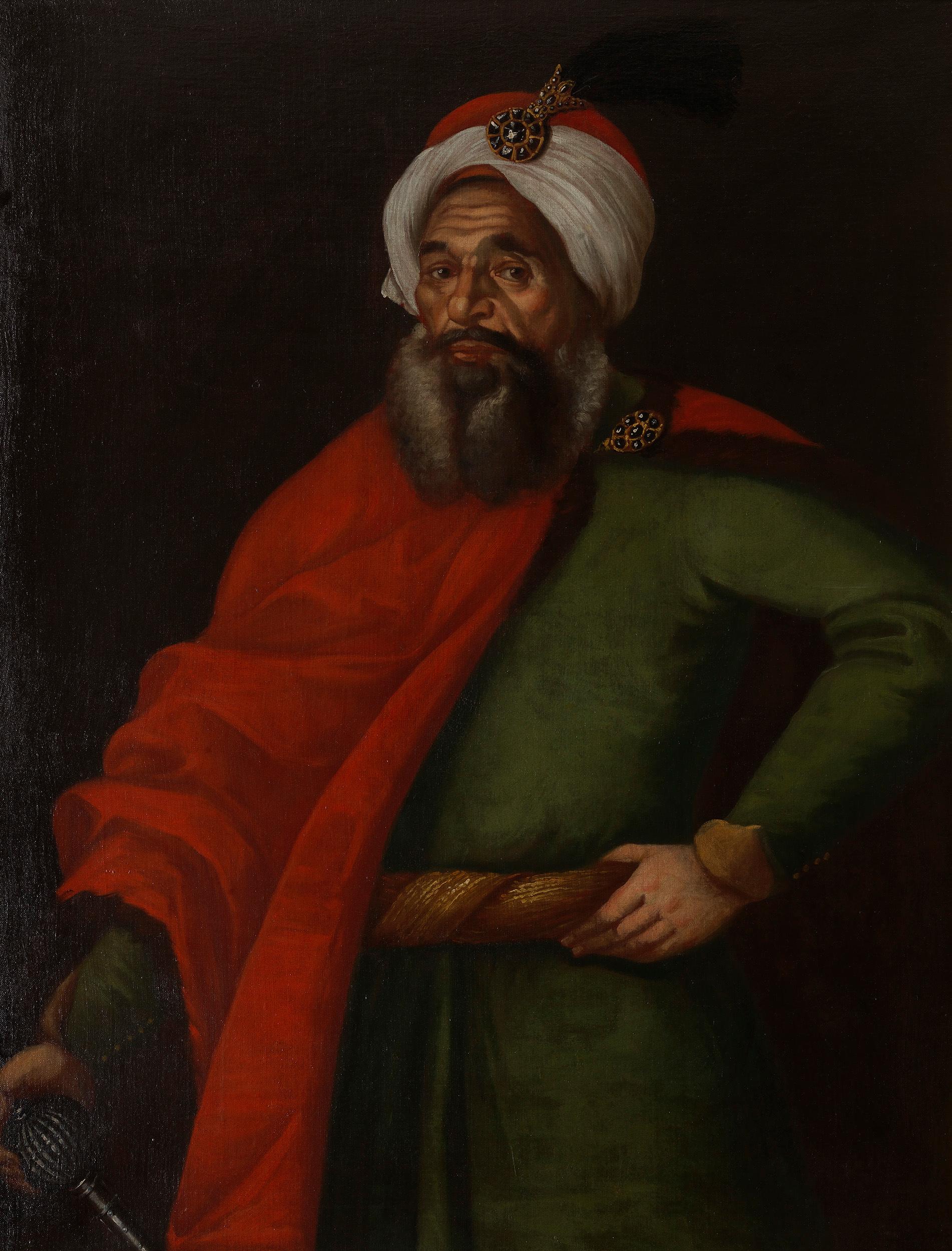 (Attributed to) Sir Godfrey Kneller Portrait Painting - Portrait of Ochius, also called The Passia Ahmed ex Royal Collection of Hanover
