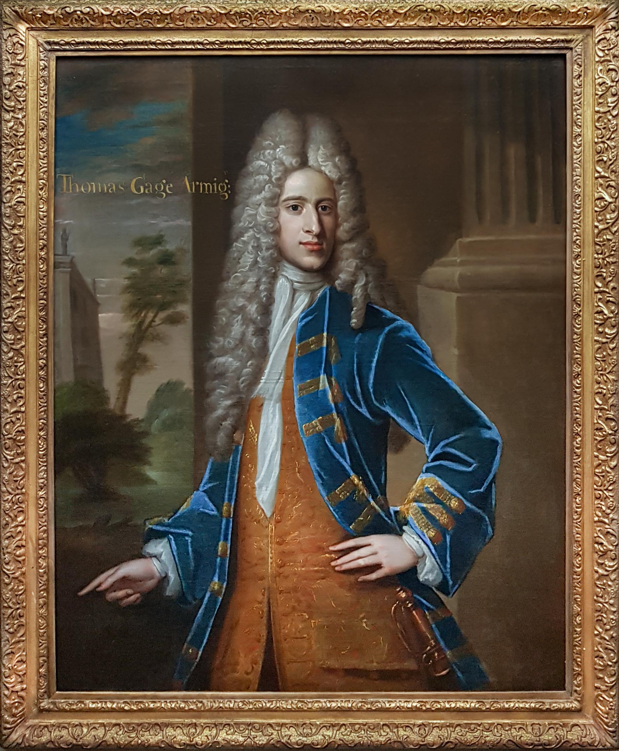 (Attributed to) Sir Godfrey Kneller Portrait Painting - Portrait of Thomas Gage (c.1684-1716)