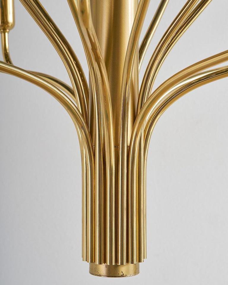 Vintage Brass Chandelier Attributed to Staff Leuchten 1