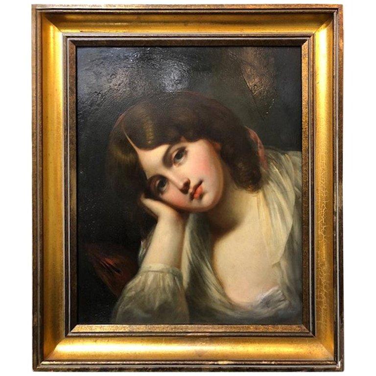  Attributed to Thomas Cully (1783-1872)

  American artist. Was proficient in   portraiture.

“Portrait of a Girl”, c. 1850s

Oil on board, unsigned.
17.5”h x 14” w, overall size is 21.5” x 18.5”
