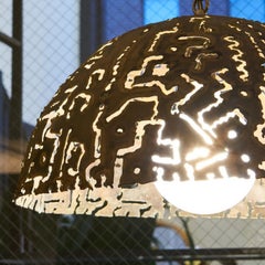 Attributed to Tom Green for Feldman Brutalist Pendant Light