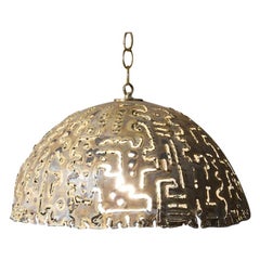 Attributed to Tom Green for Feldman Brutalist Pendant Light