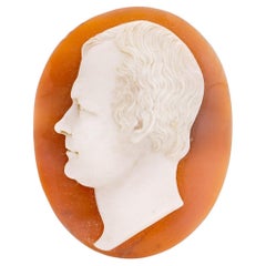 Attributed to Tomasso Saulini carnelian cameo brooch plaque
